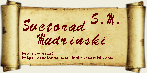 Svetorad Mudrinski vizit kartica